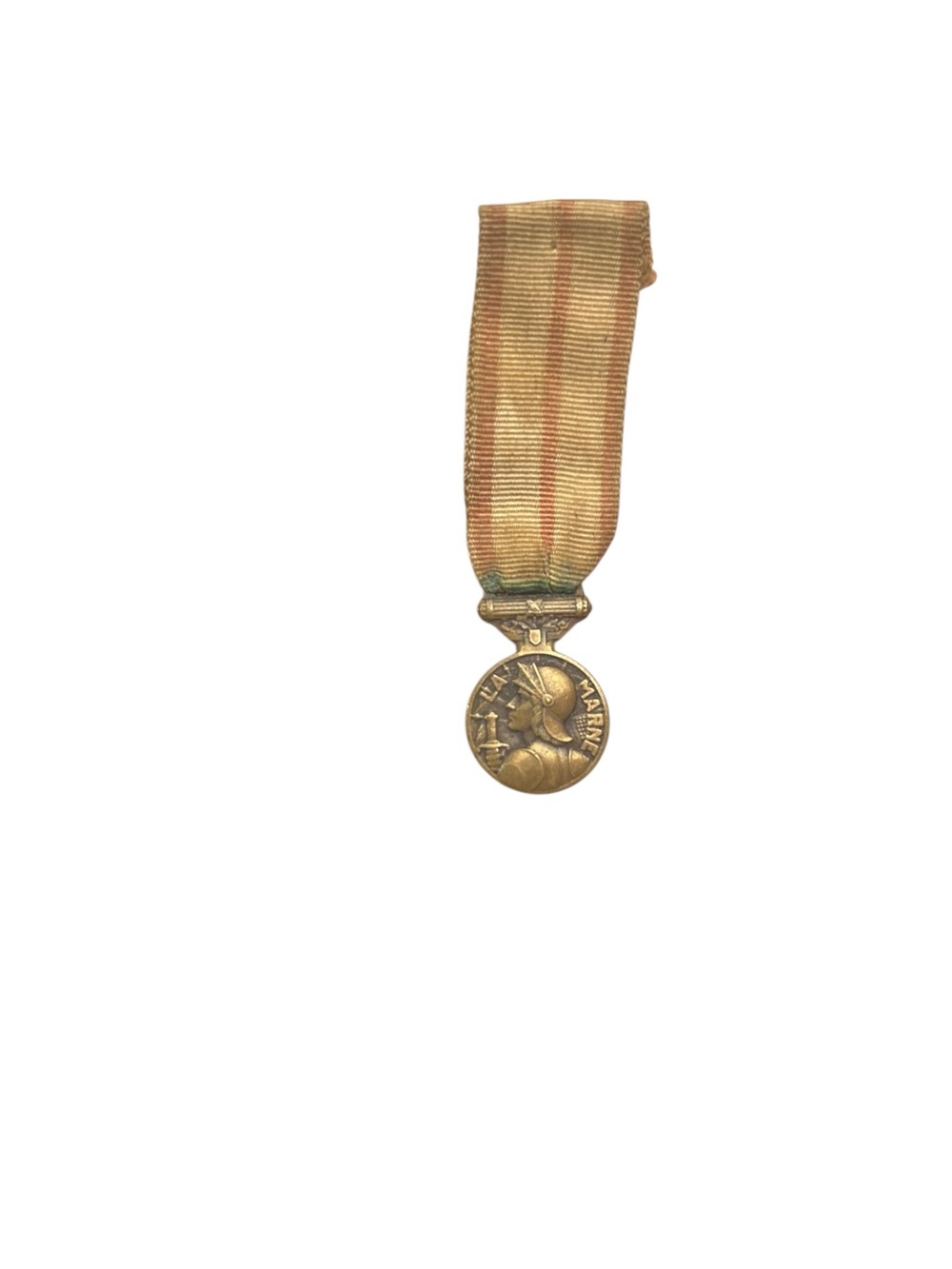 WWI French 1914-1918 Soldat de la Marne Medal Battle of Marne Original Ribbon